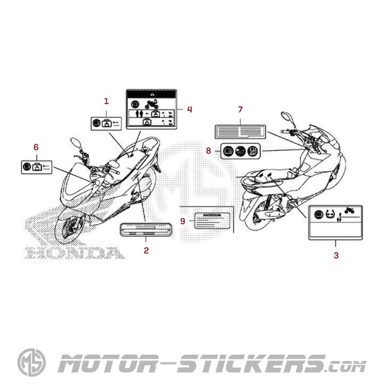 Honda PCX125 2015 - Warnhinweise