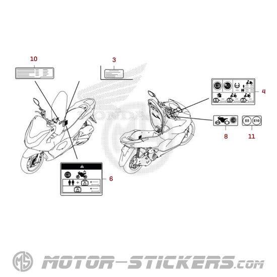 Honda PCX125 2021 - Warnhinweise