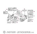 Honda SH125i 2009 - Étiquettes d'avertissement
