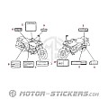 Honda VT125C SHADOW 2004 - Naklejki ostrzegawcze