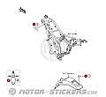 Kawasaki KDX200 1996 - Etiquetas de precaución