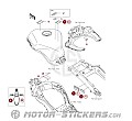 Kawasaki NINJA 1100SX | ZX1100 2026 - Etiquetas de precaución