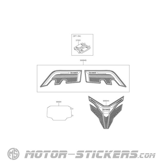 Kawasaki NINJA 1100SX | ZX1100 2026 - Pegatinas opcionales