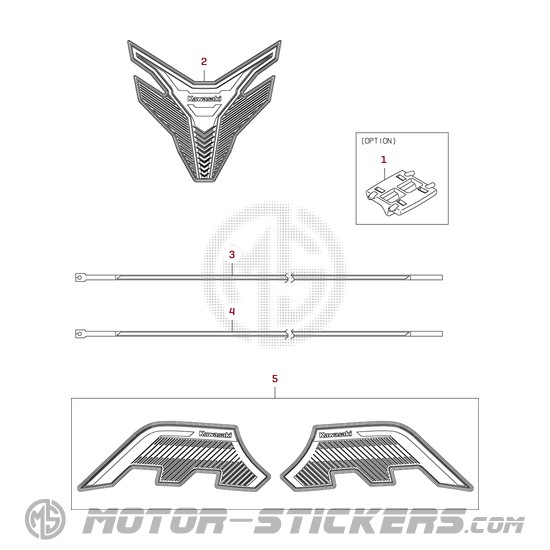Kawasaki VERSYS 1100 2026 - Optional Stickers