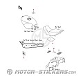 Kawasaki ZZ-R250 | EX250 1993 - Caution Labels