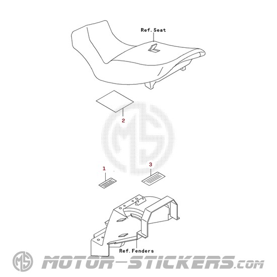 Kawasaki ZZ-R250 | EX250 1996 - Caution Labels