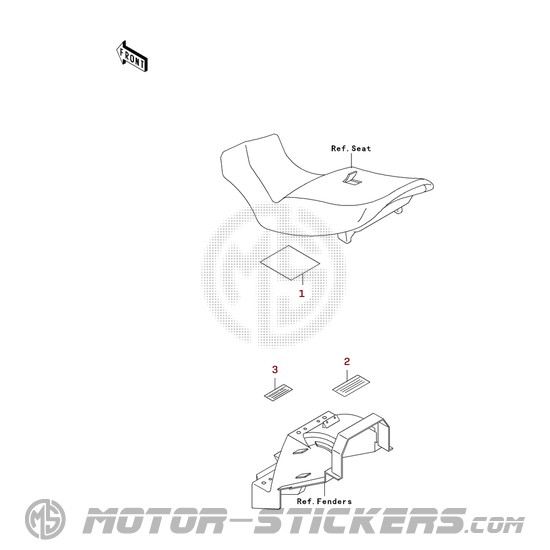 Kawasaki ZZ-R250 | EX250 2001 - Caution Labels