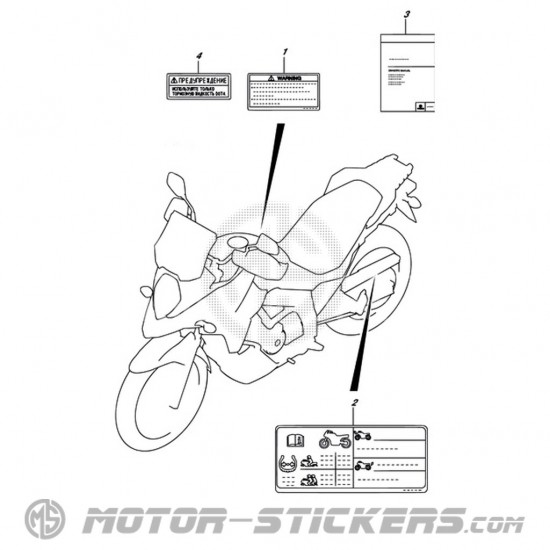 Suzuki DL 650 V-Strom 2017 - Warnhinweise