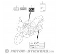 Suzuki DL 650 V-Strom 2022 - Waarschuwingslabels
