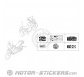Suzuki DL 800 V-Strom 2024 - Naklejki ostrzegawcze