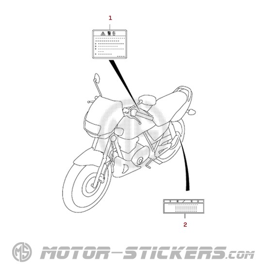 Suzuki EN125 2007 - Caution Labels