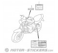 Suzuki GSF 600N Bandit 1997 - Waarschuwingslabels