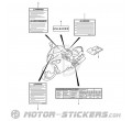 Suzuki GSX 1300R Hayabusa 2004 - Etiquetas de precaución