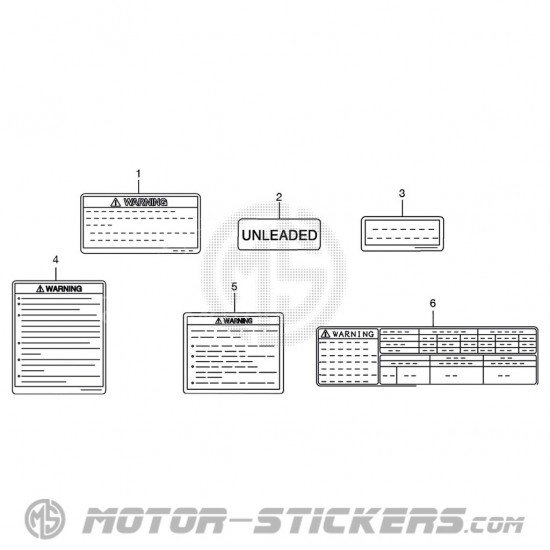 Suzuki GSX 1300R Hayabusa 2007 - Caution Labels