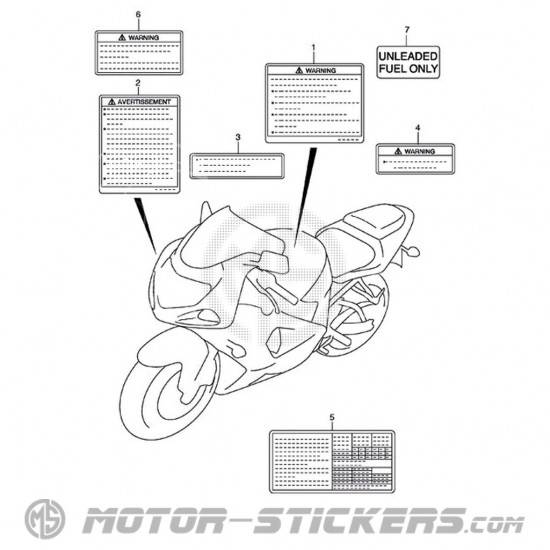 Suzuki GSX R 1000 2001 - Warnhinweise