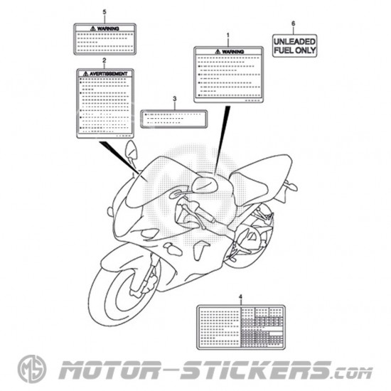 Suzuki GSX R 1000 2003 - Warnhinweise
