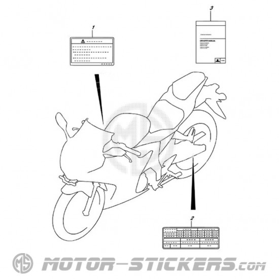 Suzuki GSX R 125 2018 - Etichette di avvertenza