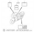 Suzuki GSX R 600 1998 - Etiquetas de precaución