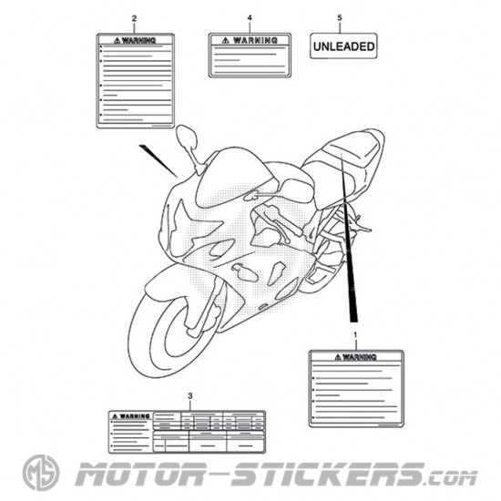 Suzuki GSX R 750 2004 - Caution Labels