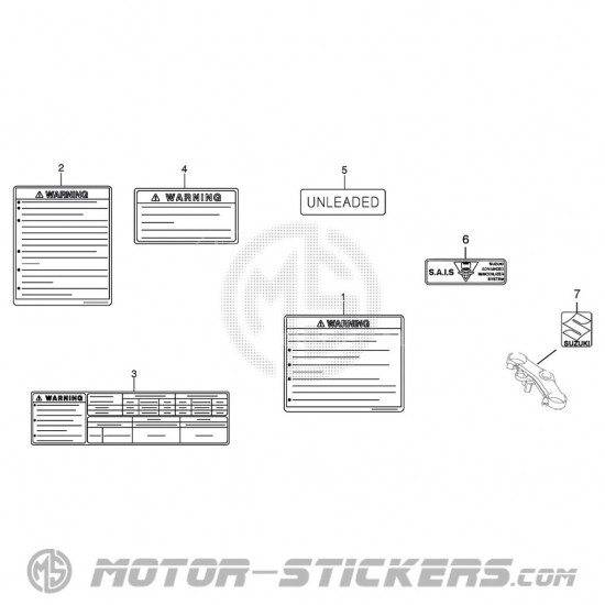 Suzuki GSX R 750 2006 - Caution Labels