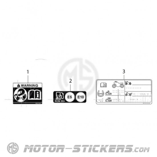 Suzuki GSX S 1000 2023 - Etiquetas de precaución