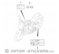 Suzuki GSX S 125 2023 - Waarschuwingslabels