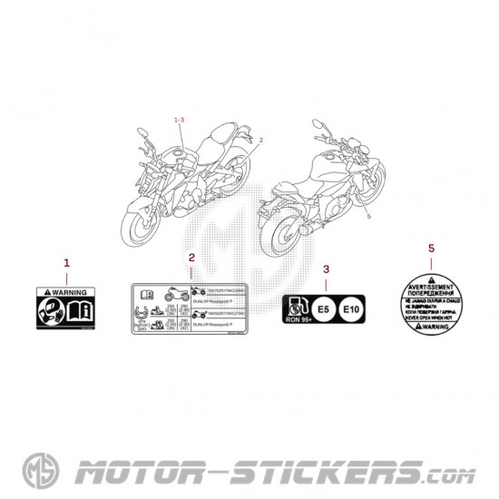 Suzuki GSXS950 2026 - Warnhinweise