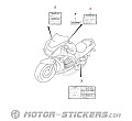 Suzuki RF600R 1997 - Etichette di avvertenza