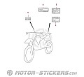 Suzuki RM125 1994 - Étiquettes d'avertissement