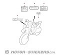 Suzuki RM125 2000 - Étiquettes d'avertissement