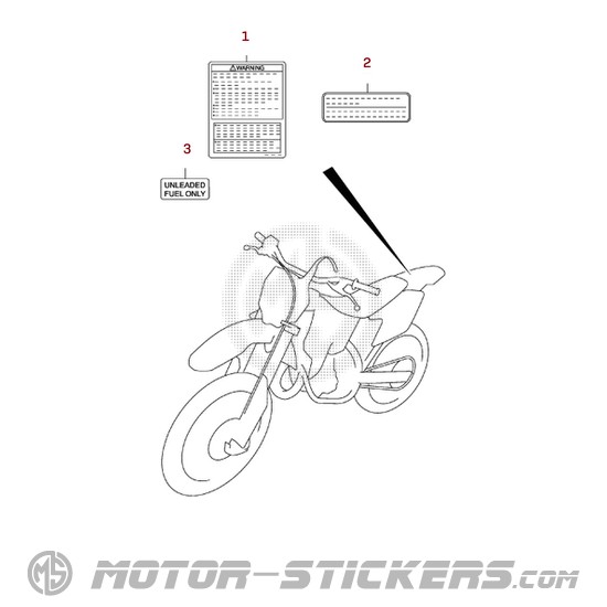 Suzuki RM125 2007 - Caution Labels