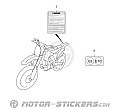 Suzuki RM-Z450 2022 - Etiquetas de precaución