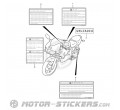 Suzuki SV 650 2001 - Naklejki ostrzegawcze