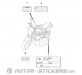 Suzuki SV 650 2019 - Naklejki ostrzegawcze