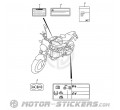 Suzuki SV 650X 2019 - Caution Labels