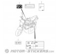 Suzuki SV 650X 2024 - Étiquettes d'avertissement