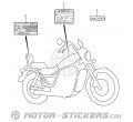 Suzuki VS 800 Intruder 1994 - Etiquetas de precaución