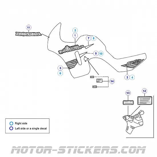 Honda XL 600V Transalp 1994-1995