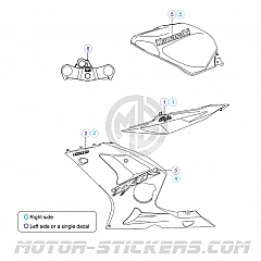 Kawasaki ZX-6R 2003 decals