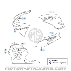 Kawasaki ZX-9R 1996 decals