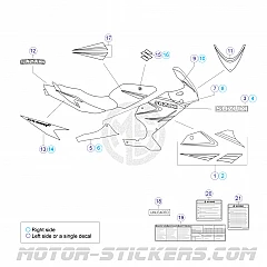 Suzuki GS 500F 2006 decals