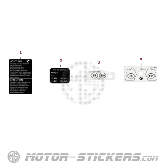 BMW R1250R 2025 - Waarschuwingslabels