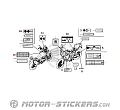 Honda Africa Twin CRF 1000 2018 - Etiquetas de precaución