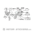 Honda Africa Twin XRV 750 1991 - Etichette di avvertenza
