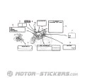 Honda CA125 REBEL 1997 - Etiquetas de precaución