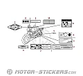 Honda CB1100 2013 - Waarschuwingslabels