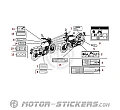 Honda CB1100 2017 - Waarschuwingslabels