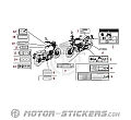 Honda CB1100 2019 - Etiquetas de precaución