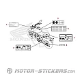 Honda CB125R 2021 - Etiquetas de precaución