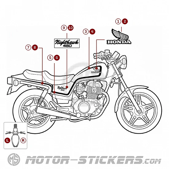 Honda CB450 NIGHTHAWK 1983